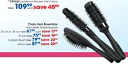Clicks Hair Essentials Hard Bristle Radial Brushes-33cm Each