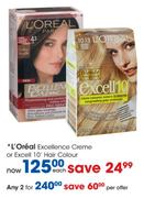 L'Oreal Excellence Creme or Excell 10' Hair Colour-2's