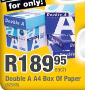 Double A A4 Box Of Paper Each
