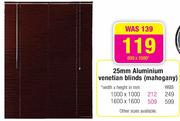 25mm Aluminium Venetian Blinds(Mahogany)-600x1000mm