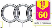 Metal Curtain Rings 10's