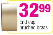 End Cap Brushed Brass