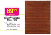 25mm PVC Venetian Blinds(Tan)-600x1000mm