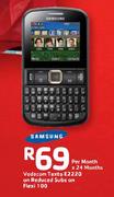 Samsung Vodacom Texto E2220-On Reduced Subs On Flexi 100