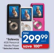 Safeway 4GB Personal Media Player Each