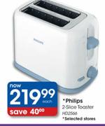 Philips 2-Slice Toaster-HD2566