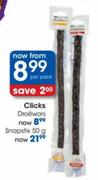 Clicks Snapstix-50g Per Pack
