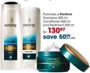 Pantene Shampoo 400ml, Conditioner 400ml & Treatment 200ml