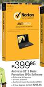 Nortron Antivirus 2013 Basic Protection 3PCs Software 