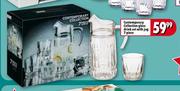 Contemporary Collection Glass Drink Set With Jug - 7 Piece