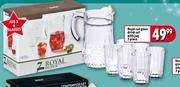 Royal Cut Glass Drink Set With Jug - 7 Piece