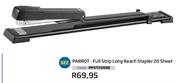 Parrot Full Strip Long Reach Stapler 20 Sheet (PPST2055B)