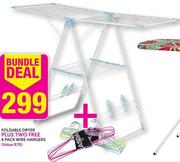 Foldable Dryer Plus 2 Free 6 Pack Wire Hangers