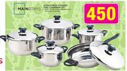 Mainstay 10 Piece Stainless Steel Cookware Set