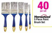 Homestead 5 Piece Paint Brush Set-Per Set