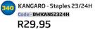 Kangaro Staples 23/24H BWKANS2324H