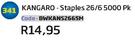 Kangaro Staples 26/6 5000 Pk BWKANS2665M