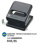 Kangaro DP520 2 Hole Black Punch 25 Sheet BWKANPDP520