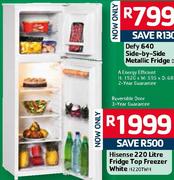 Hisense 220 Litre Fridge Top Freezer White H220TWH