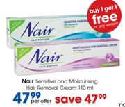Nair Sensitive And Moisturising Hair Removal Cream 110Ml
