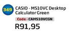 Casio MS10VC Desktop Calculator Green(CAMS10VCGN)