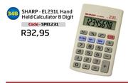 Sharp EL231L Hand Held Calculator 8 Digit(SPEL231)