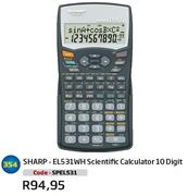 Sharp EL531WH Scientific Calculator 10 Digit(SPEL531)