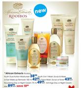 African Extracts Rooibos  youth 3-in-1  Wash,scrub,Mask Or Eye Make-Up Remover-150Ml Each