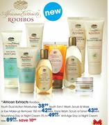 African Extracts Rooibos  Wash,scrubOr Toner