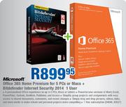 Microsoft Office 365 Home Premium For 5 PCs or Macs + Bitdefender Internet Security 2014 1 User