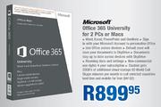 Microsoft Office 365 University For 2 PCs or Macs
