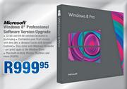 Microsoft Windows 8 Professional Software Version Upgrade