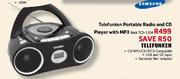 Telefunken Portable Radio & CD Player With MP3 TCD-1204