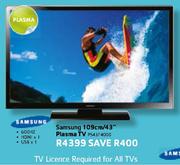Samsung 109cm/43" Plasma TV PS43F4000