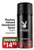 Playboy Aerosol Deodrant Spray Assorted-150ml