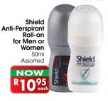 Shield Anti-Perspirant Roll-on for Men or Women Assorted-50ml Each
