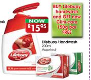 Lifebuoy Handwash Assorted-200ml + Free Clin-Care Bar 150g