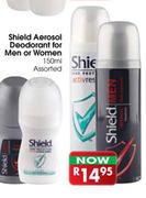 Shield Aerosol Deodrant for Men or Women Assorted-150ml 
