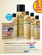Dr.Miracle's Wash & Care Products Daily Moisturizing Lotion Or Oil Sheen Spray Each 