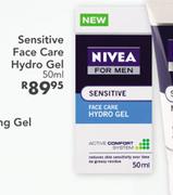 Nivea For Men Sensitive Face Care Hydro Gel-50ml