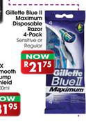 Gillette Blue 11 Maximum Disposable Razor 4-Pack Sensitive Or Regular