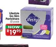 Lifestyle Go Slim Pantyliners-32 Pads