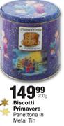 Biscotti Primavera Panettone In Metal Tin-900g