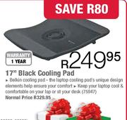 17" Black Cooling Pad
