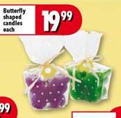 Butterfly Shaped Candles Each