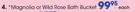 Floral Bouquet Magnolia Or Wild Rose Bath Bucket-Each
