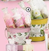 Floral Bouquet Magnolia Or Wild Rose Bath Bucket-Each