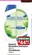 Head & Shoulders Shampoo-400ml Or Conditioner-360ml Each