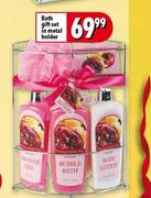 Bath Gift Set In Metal Holder