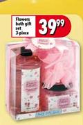 Flowers Bath Gift Set-3 Piece